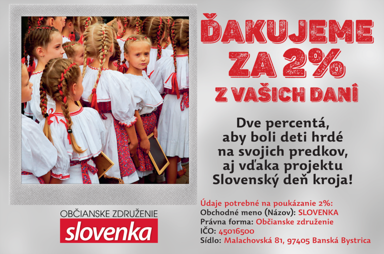 Dve percentá, ktoré zachránia odkaz našich predkov