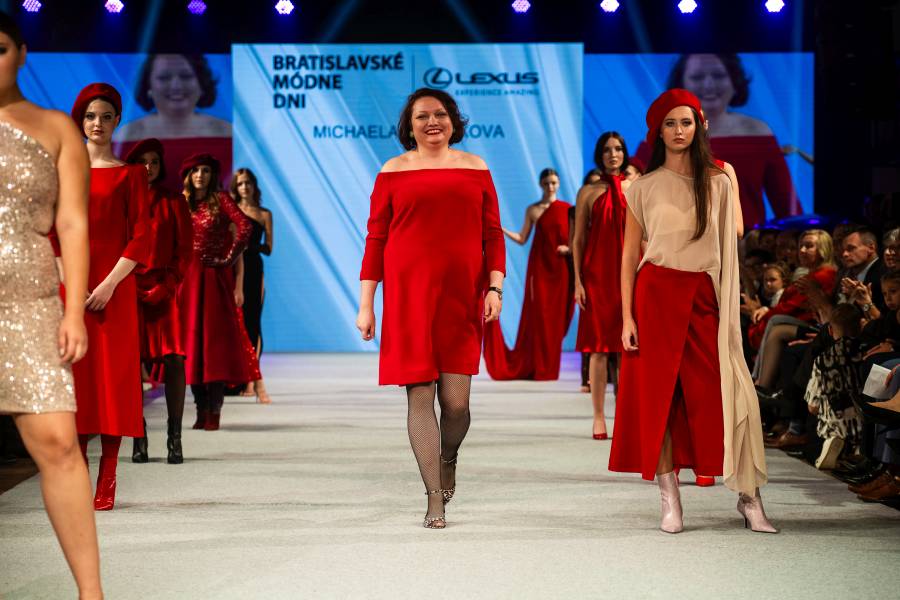 Michaela Ľuptáková na Bratislavských módnych dňoch