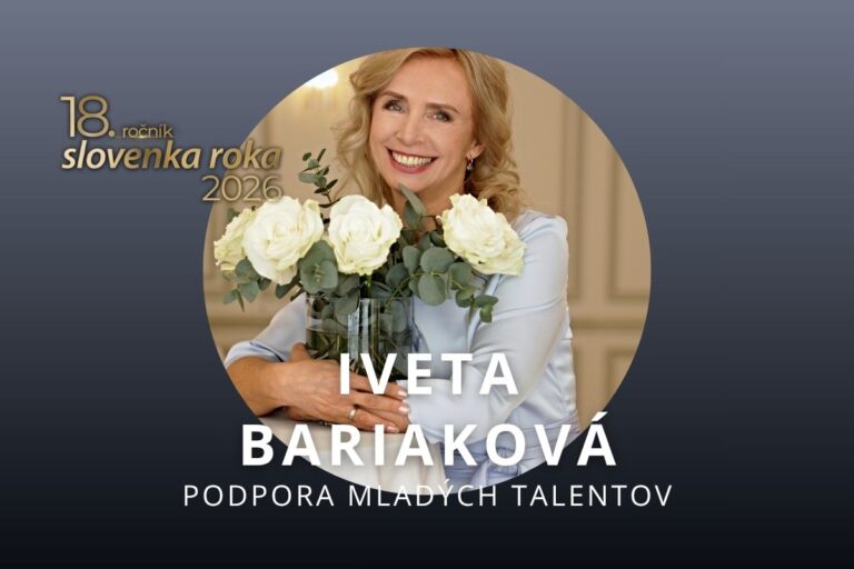 Nominantka v ankete Slovenka roka 2026 v kategórii Podpora mladých talentov Iveta Bariaková