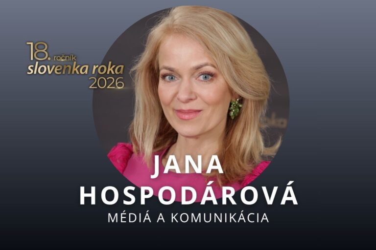 Nominantka v ankete Slovenka roka 2026 v kategórii Médiá a komunikácia Jana Hospodárová