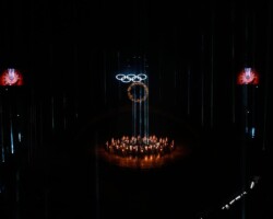 Artists perform during the closing ceremony of the 2026 Winter Olympics, in Verona, Italy, Sunday, Feb. 22, 2026. (AP Photo/Bernat Armangue)