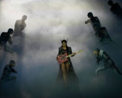 Artists perform during the closing ceremony of the 2026 Winter Olympics, in Verona, Italy, Sunday, Feb. 22, 2026. (AP Photo/Bernat Armangue)