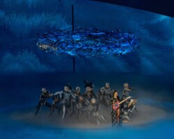 Singer Joan Thiele performs during the closing ceremony of the 2026 Winter Olympics, in Verona, Italy, Sunday, Feb. 22, 2026. (AP Photo/Ashley Landis)