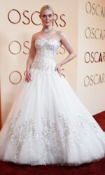 Elle Fanning arrives at the Oscars on Sunday, March 15, 2026, at the Dolby Theatre in Los Angeles. (Photo by Richard Shotwell/Invision/AP)