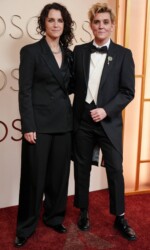 Catherine Carlile and Brandi Carlile arrive at the Oscars on Sunday, March 15, 2026, at the Dolby Theatre in Los Angeles. (Photo by Richard Shotwell/Invision/AP)