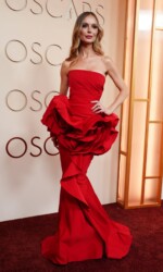 Georgina Chapman arrives at the Oscars on Sunday, March 15, 2026, at the Dolby Theatre in Los Angeles. (Photo by Richard Shotwell/Invision/AP)