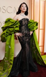 Arden Cho arrives at the Oscars on Sunday, March 15, 2026, at the Dolby Theatre in Los Angeles. (Photo by Richard Shotwell/Invision/AP) Arden Cho