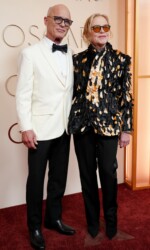 Ed Harris and Amy Madigan arrive at the Oscars on Sunday, March 15, 2026, at the Dolby Theatre in Los Angeles. (Photo by Richard Shotwell/Invision/AP)