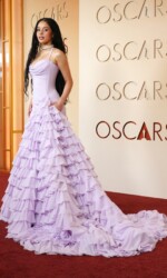 Chase Infiniti arrives at the Oscars on Sunday, March 15, 2026, at the Dolby Theatre in Los Angeles. (Photo by Jordan Strauss/Invision/AP)